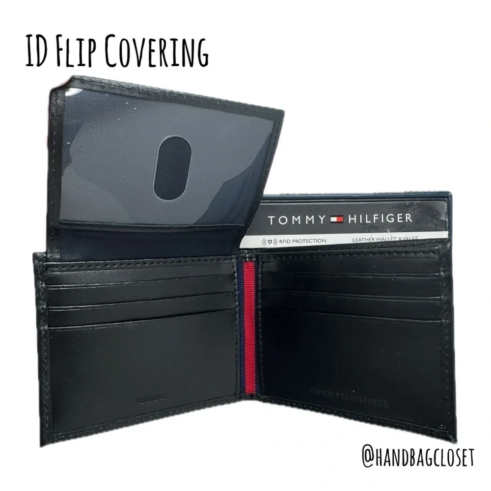 Tommy Hilfiger Men's Black Leather Wallet